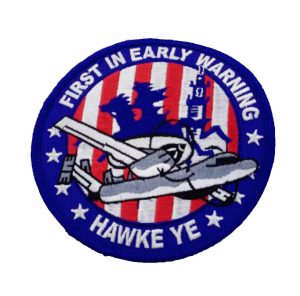 FIRST IN EARLY WARNING HAWKEYE Patch – Plastic Backing