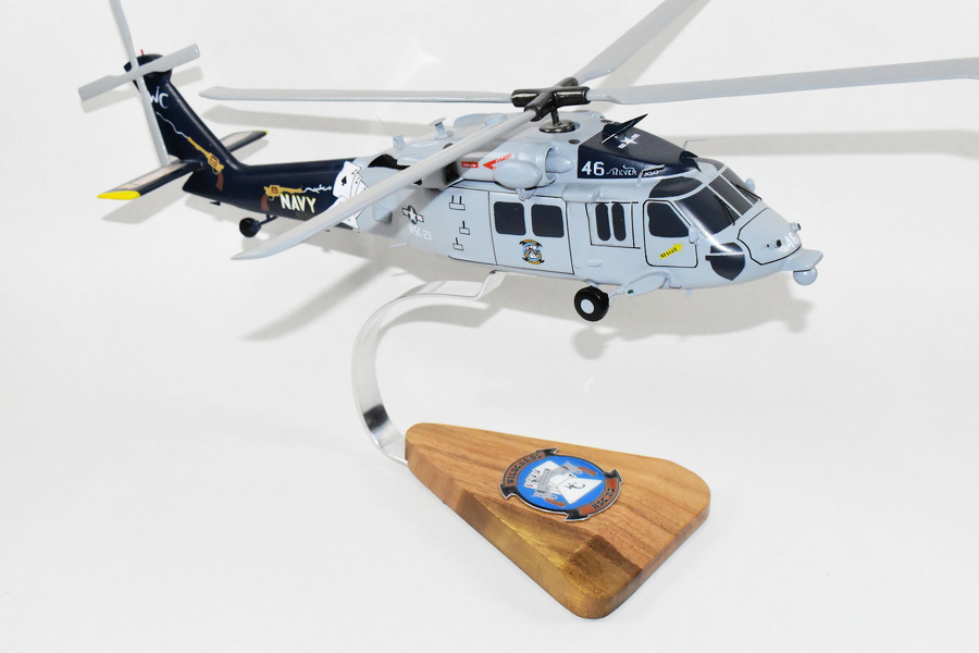 MH-60S (Knighthawk) HSC-23 Wildcards (2017), 16″ Mahogany Scale Model, US Navy