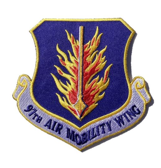 97th Air Mobility Wing Patch – Plastic Backing