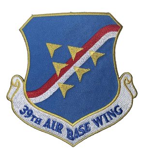 39th Air Base Wing Patch – Plastic Backing