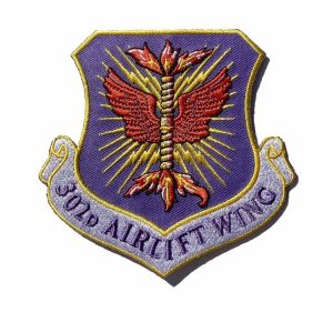 302nd Airlift Wing Patch – Plastic Backing