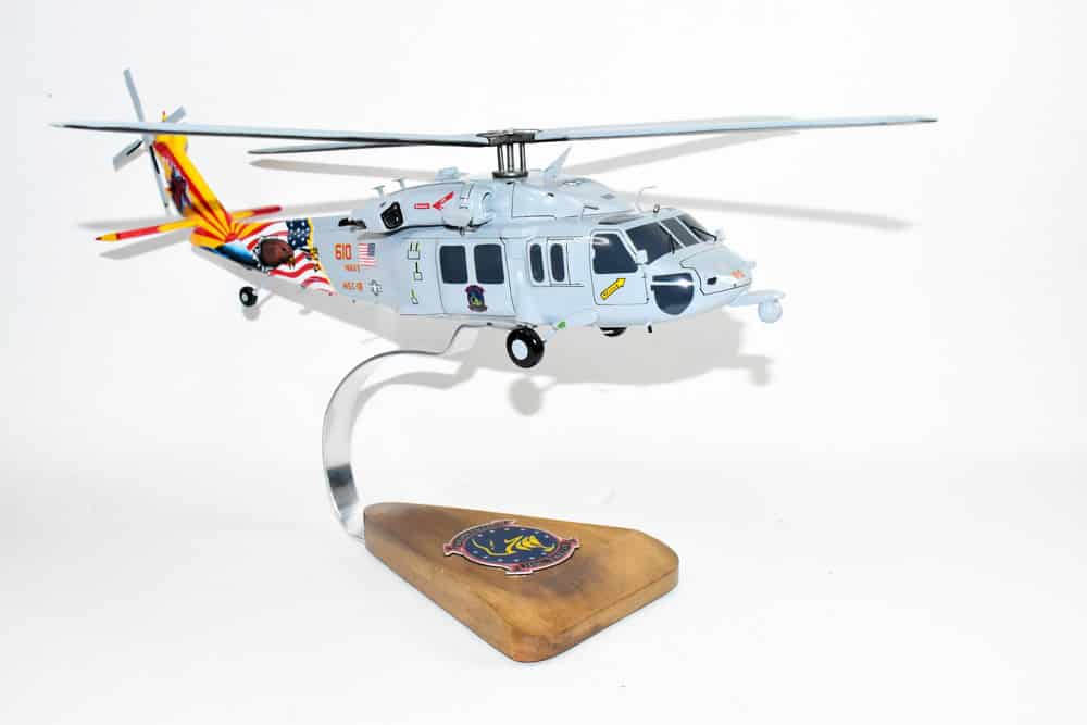 MH-60S (Knighthawk), HSC-12 Golden Falcons 2016, 16″ Mahogany Scale Model