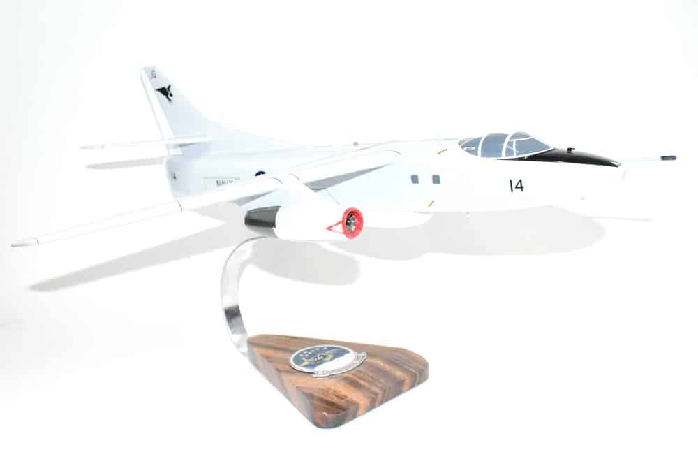VQ-2 Bats (1984) EA-3B Model, A3D Skywarrior Model, 1/50th Scale, Mahogany