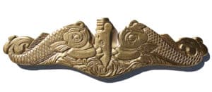 Gold Submarine Pin Plaque