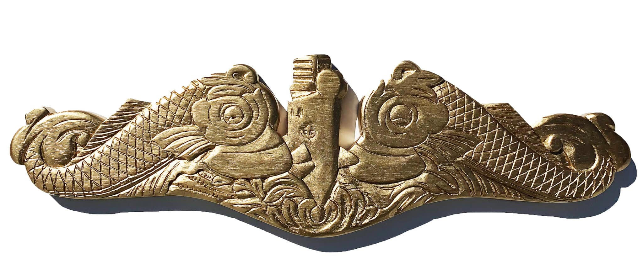 Gold Submarine Pin Plaque