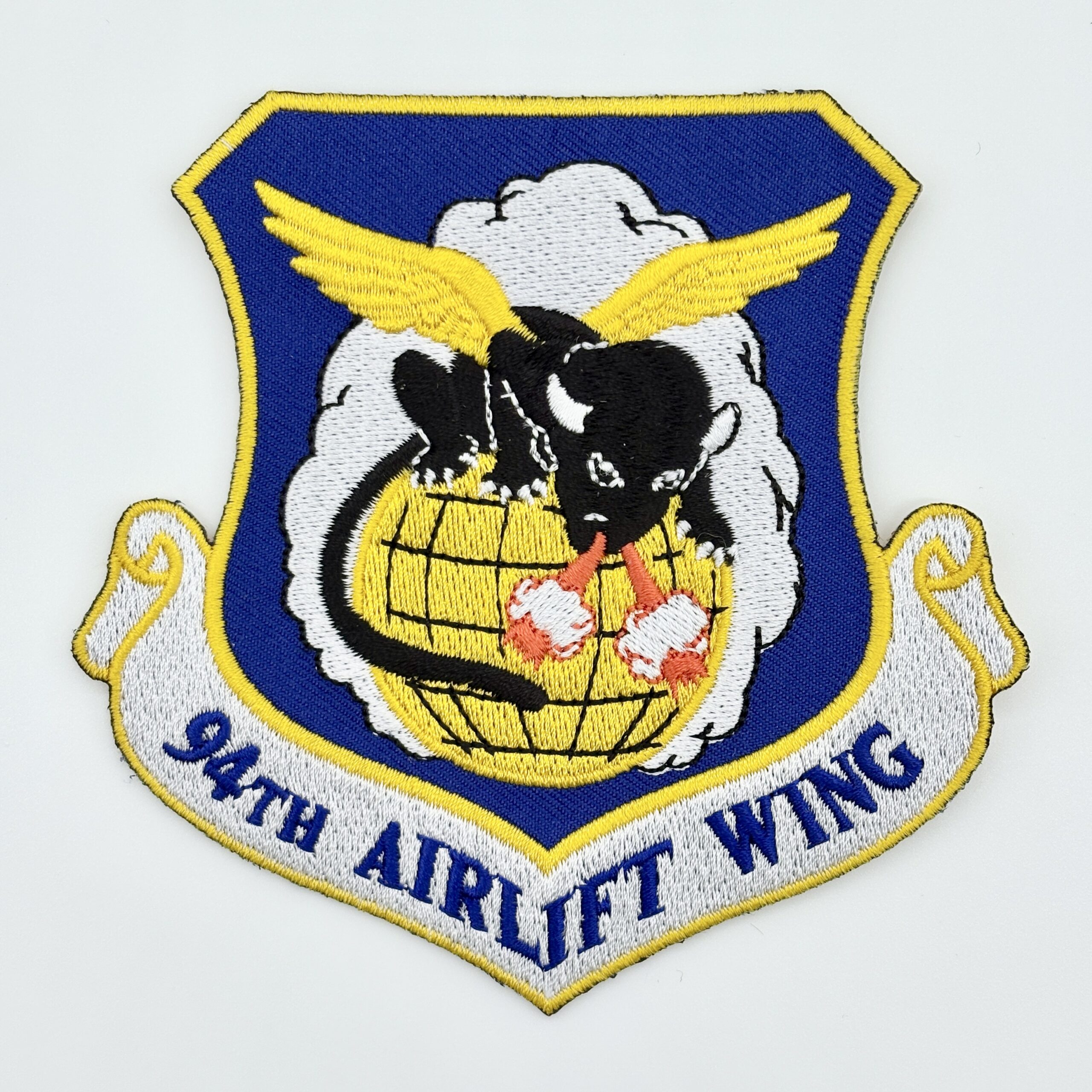 94th Airlift Wing Patch – Embroidered Insignia, Iron-On