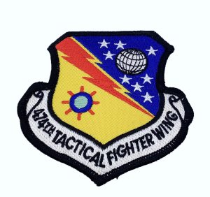 474th TACTICAL FIGHTER WING Patch – Plastic Backing