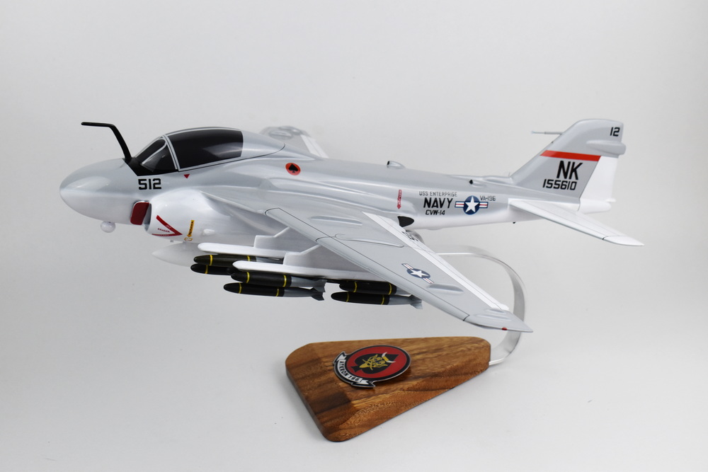 VA-196 Main Battery A-6 (155610 1972) Intruder Model, 1/36th Scale, Mahogany, Navy