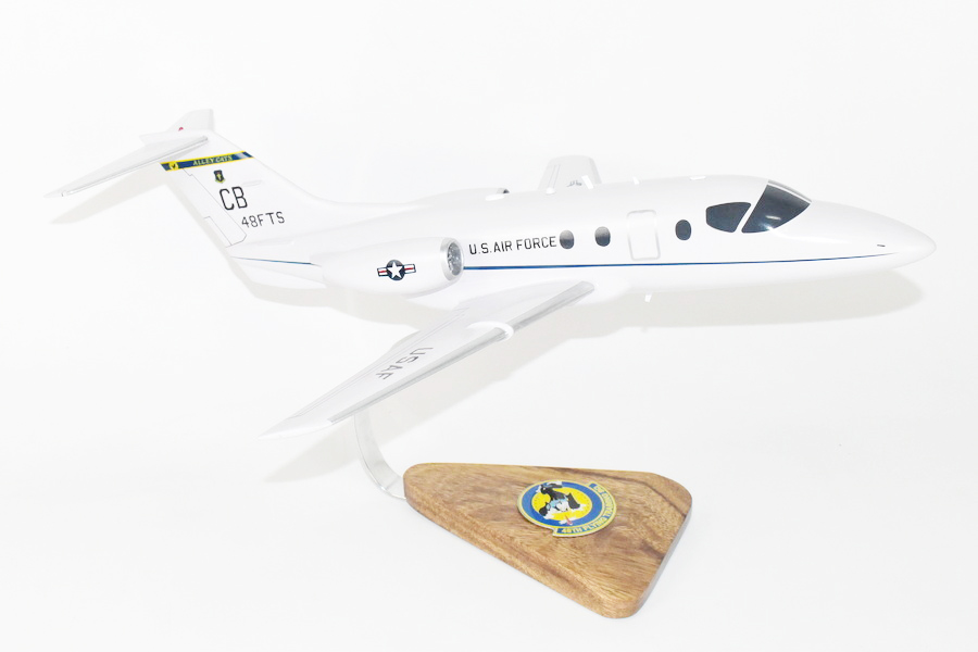 Beechcraft® (Raytheon) T-1 Jayhawk, 48th FTS Alley Cats, 18" Mahogany Scale Model