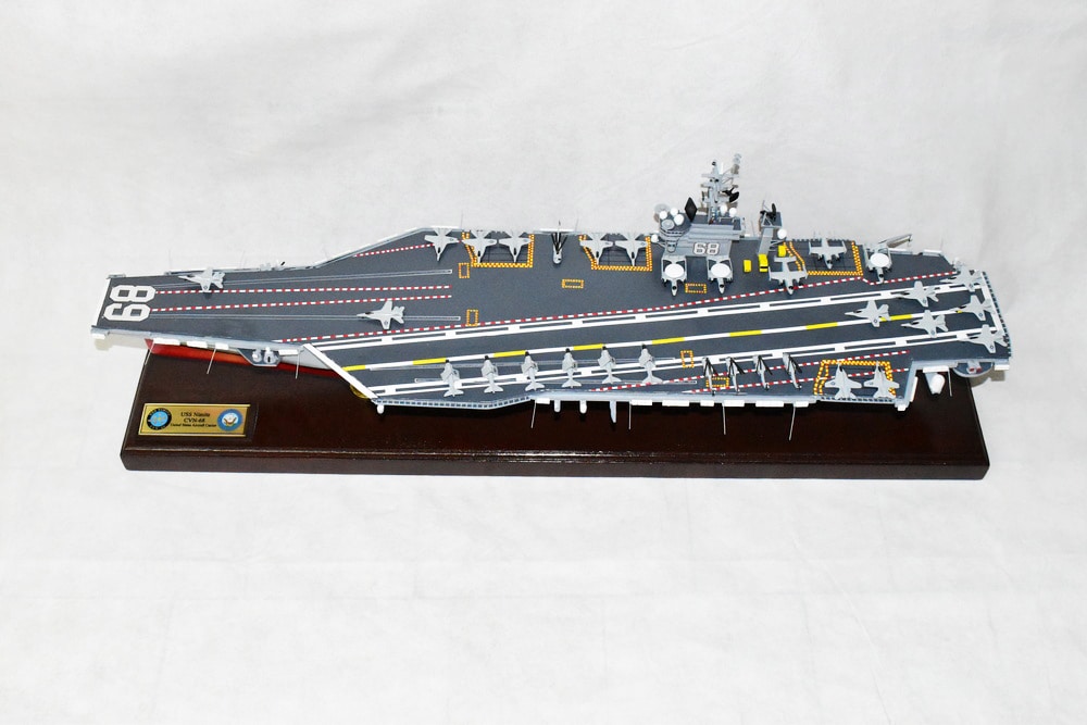 USS Nimitz CVN-68 Aircraft Carrier, Navy,Scale Model,Mahogany,Nimitz Class, 36″