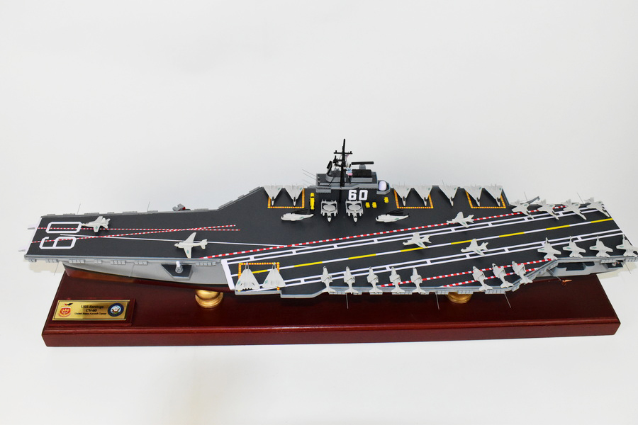 USS Saratoga CV-60 Aircraft Carrier Model,Navy,Scale Model,Mahogany,Forrestal Class