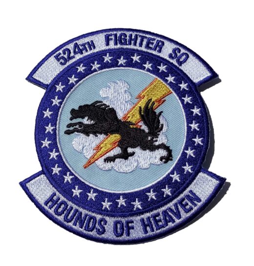 524TH FIGHTER SQ HOUNDS OF HEAVEN PATCH- SEW ON