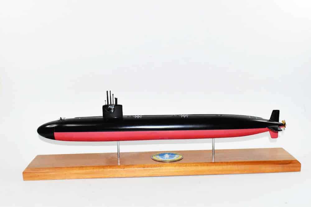 USS Boston SSN-703 Submarine Model,Navy,Scale Model,Mahogany,20 inch,LA Class