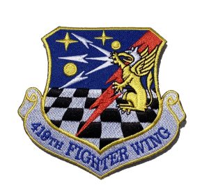 4 inch 419th Fighter Wing Patch – Plastic Backing