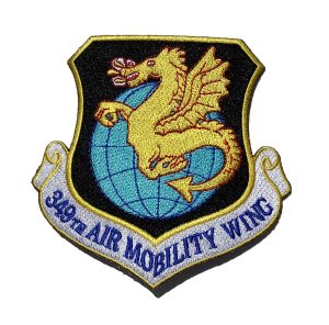 349th Air Mobility Wing Patch – Plastic Backing