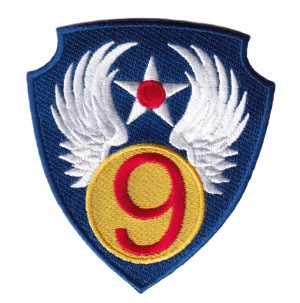 9th Air Force Patch – Plastic Backing/Sew On, 3.5"