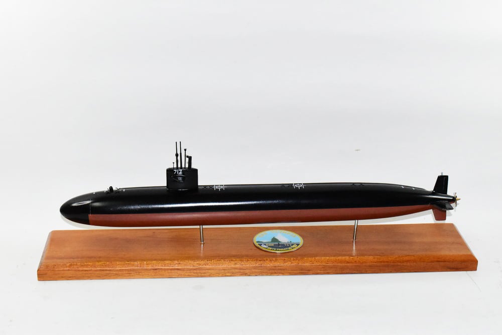 USS Olympia (SSN-717) FLT I Submarine Model,Navy,Scale Model,Mahogany,20 inch,LA Class