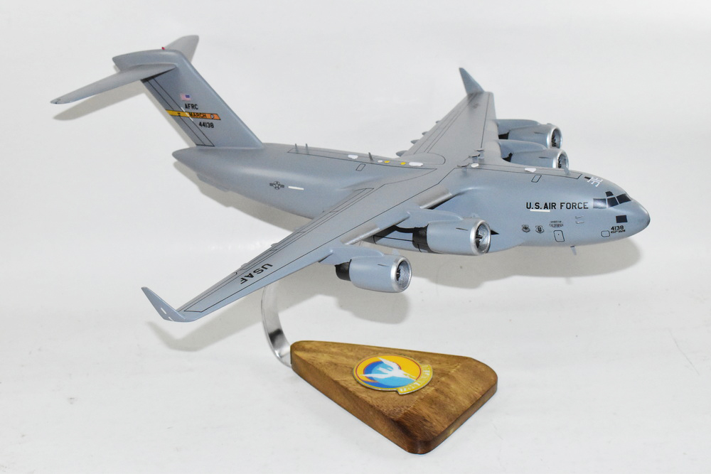 729th Airlift Squadron (Spirit of California March) C-17 Model, 1/116th Scale, Mahogany, Cargo