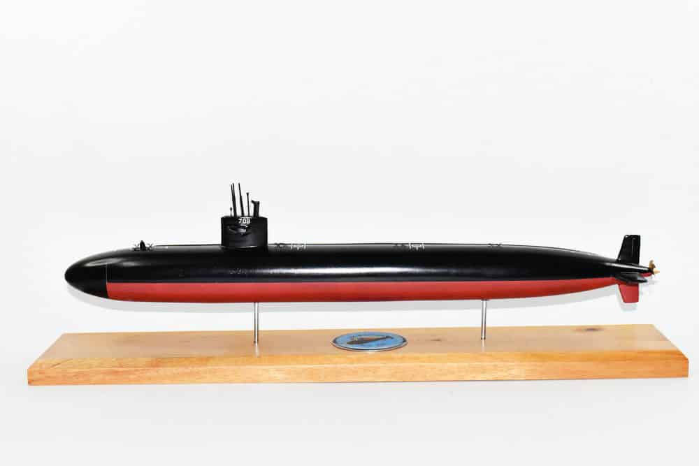 USS Minneapolis–Saint Paul (SSN-708)FLT I Submarine Model,Navy,Scale Model,Mahogany,20 inch,LA Class