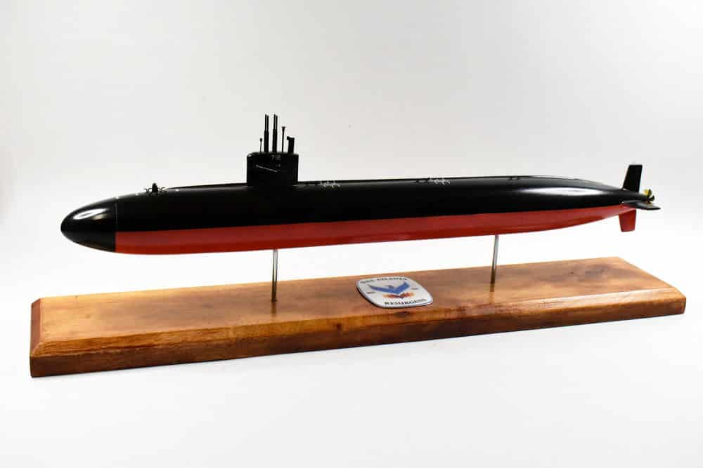 USS Atlanta (SSN-712) FLT I Submarine Model,Navy,Scale Model,Mahogany,20 inch,LA Class