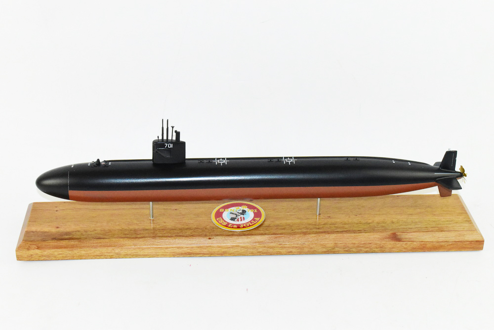 USS La Jolla SSN-701 Flt I Submarine Model,Navy,Scale Model,Mahogany,20 inch,LA Class