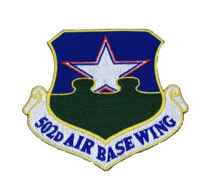 502d Air Base Wing Patch – Plastic Backing
