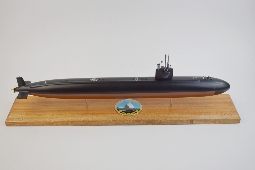 USS Olympia (SSN-717) FLT I Submarine Model,Navy,Scale Model,Mahogany,20 inch,LA Class