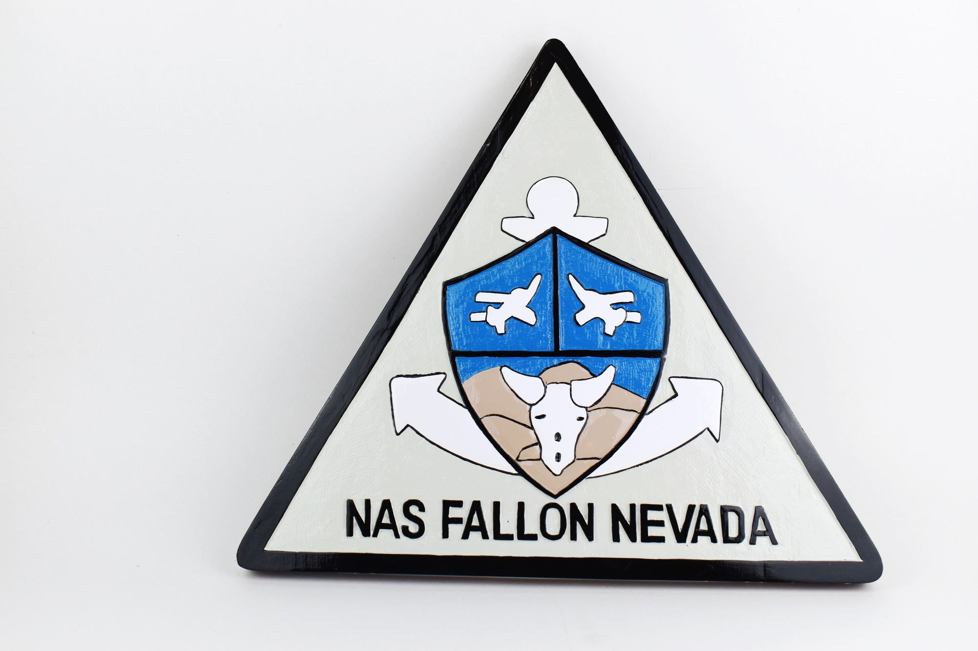 NAS Fallon Nevada Plaque, 14″, Mahogany
