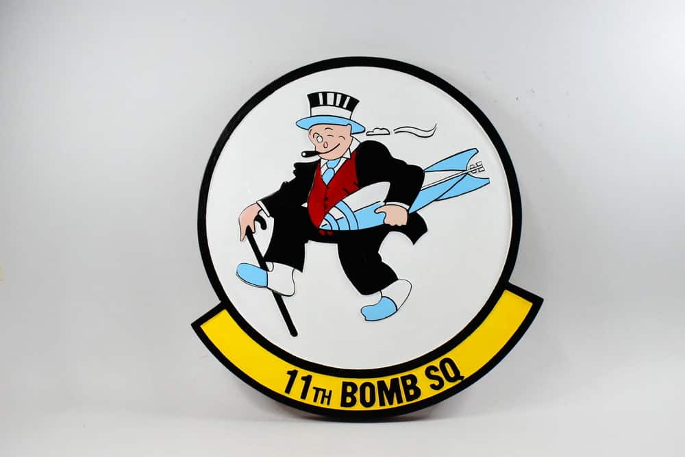 11th Bomb Squadron Plaque,14″, Mahogany