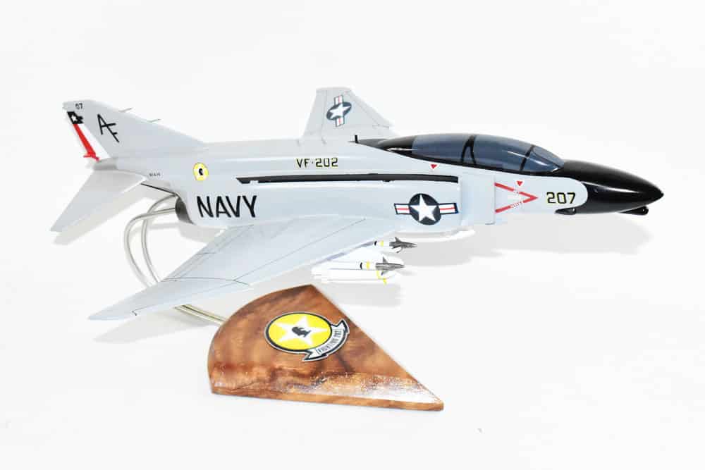 VF-202 Superheats 1977 F-4b Model, 1/42 (18″) Scale, Mahogany, Navy, Fighter