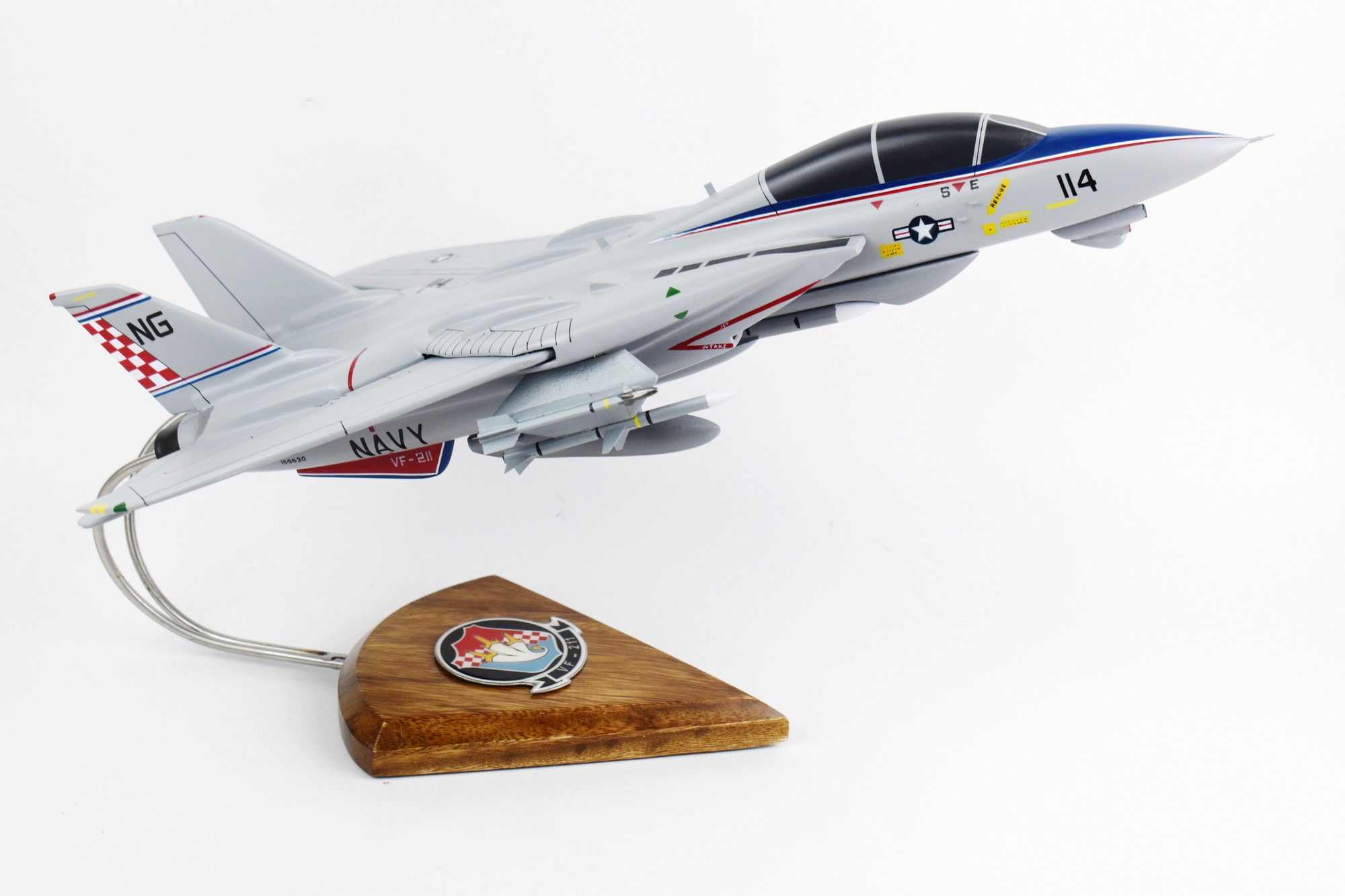 VF-211 Checkmates (1984) F-14 Tomcat Model, 1/42 (18″) Scale, Navy, Fighter