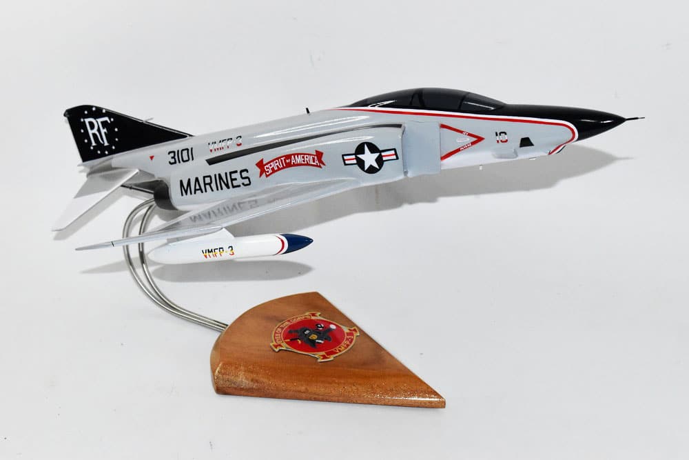 VMFP-3 Eyes of the Corps “Spirit of America” RF-4b Model, 1/42 (18″) Scale, Mahogany, Marines,
