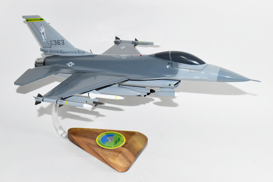 Lockheed Martin® F-16C Fighting Falcon®,134th FS Vermont ANG, 1/33 (18″) Mahogany Scale Model