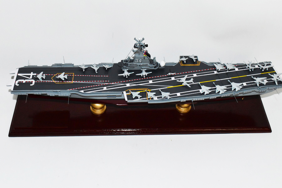 USS Oriskany CVA-34 Aircraft Carrier Model,Navy,Scale Model,Mahogany,Essex Class,24 inch