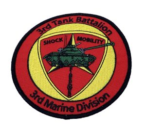 3rd Tank Bn 3rd MARDIV Patch – No Hook and Loop