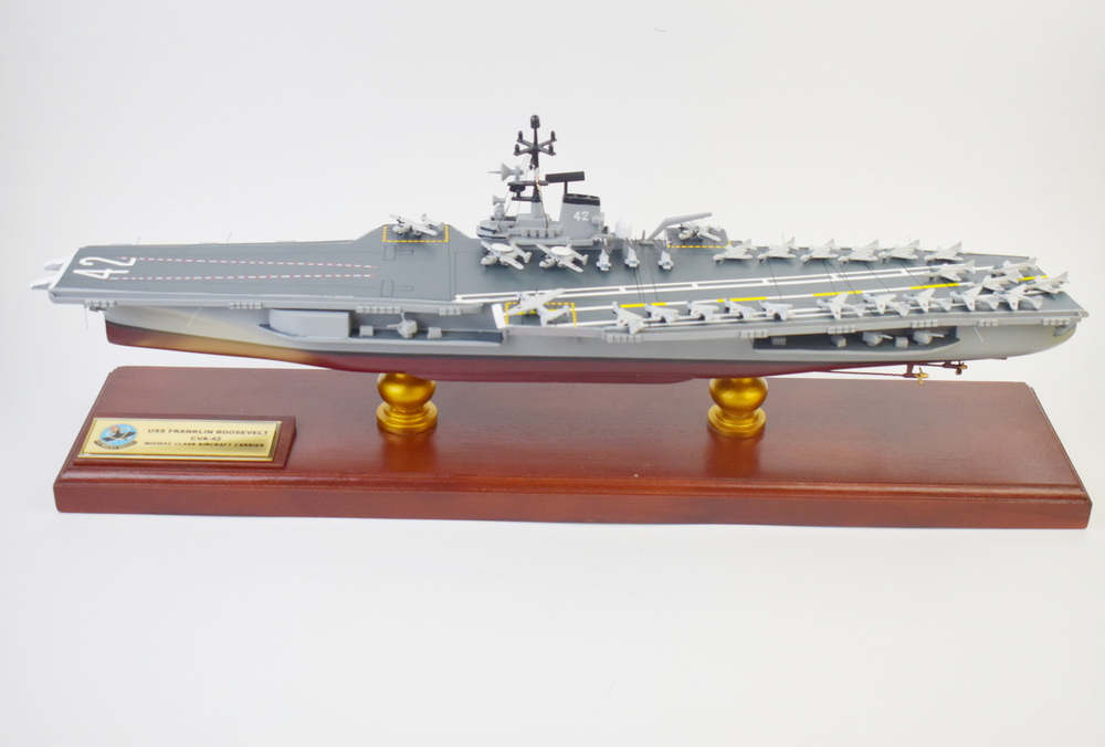 USS Franklin D. Roosevelt CVA-42 Aircraft Carrier Model, Navy, Midway Class,24 in