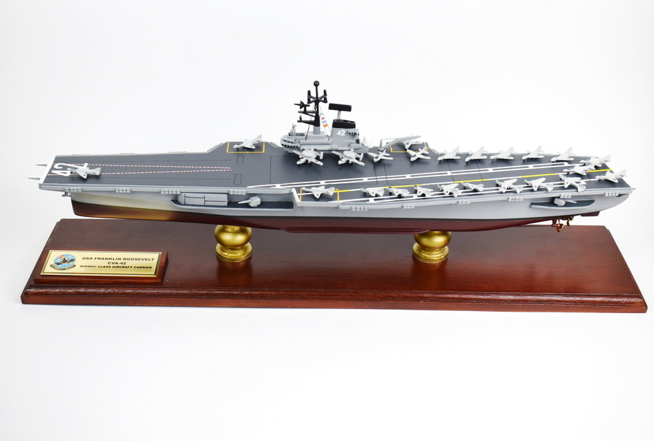 USS Franklin D. Roosevelt CVA-42 Aircraft Carrier Model, Navy, Midway Class,24 in