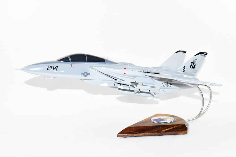VF-11 Red Rippers (1997) F-14a Model, 1/42 (18″) Scale, Mahogany, Navy, Fighter
