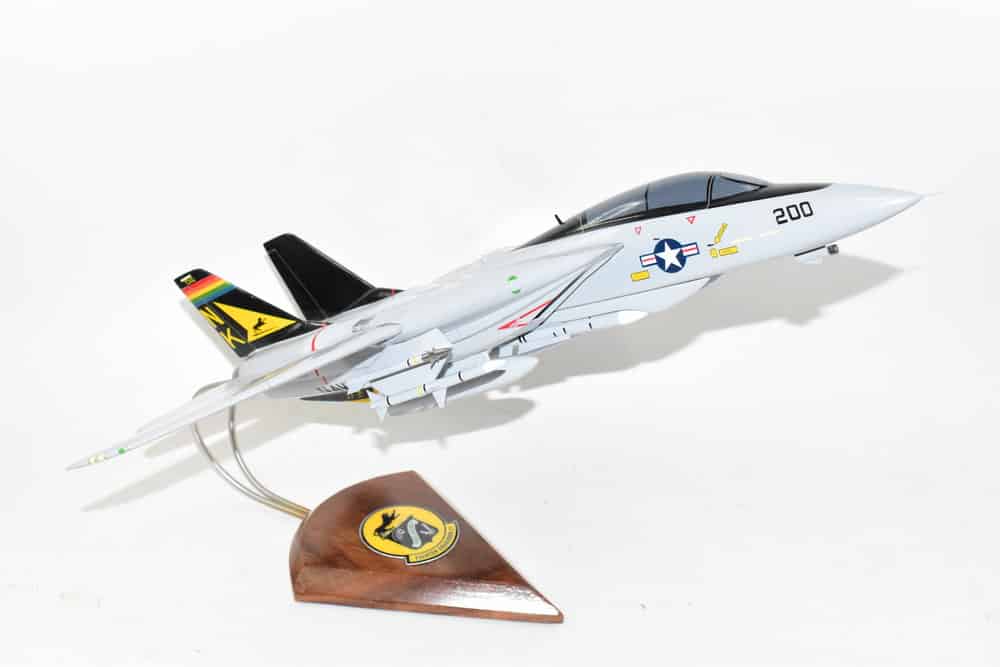 VF-21 Freelancers F-14a Tomcat (1991) Model, 1/42 (18″) Scale, Mahogany, Navy, Fighter