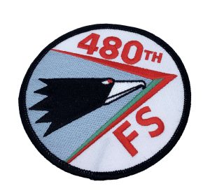 480th Fighter Squadron Patch – Plastic Backing