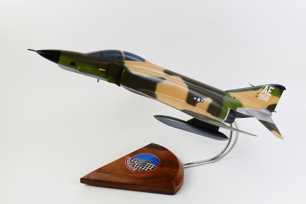 16th TRS 480th TRW 1971 64-056 RF-4C Model, 1/42 (18″) Scale, Mahogany, Marines, Fighter