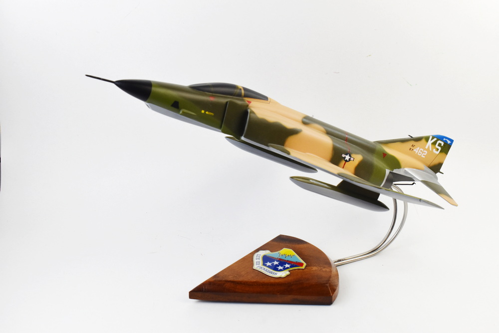67th TRW 22nd TFS 1970 RF-4C Model, 1/42 (18″) Scale, Mahogany