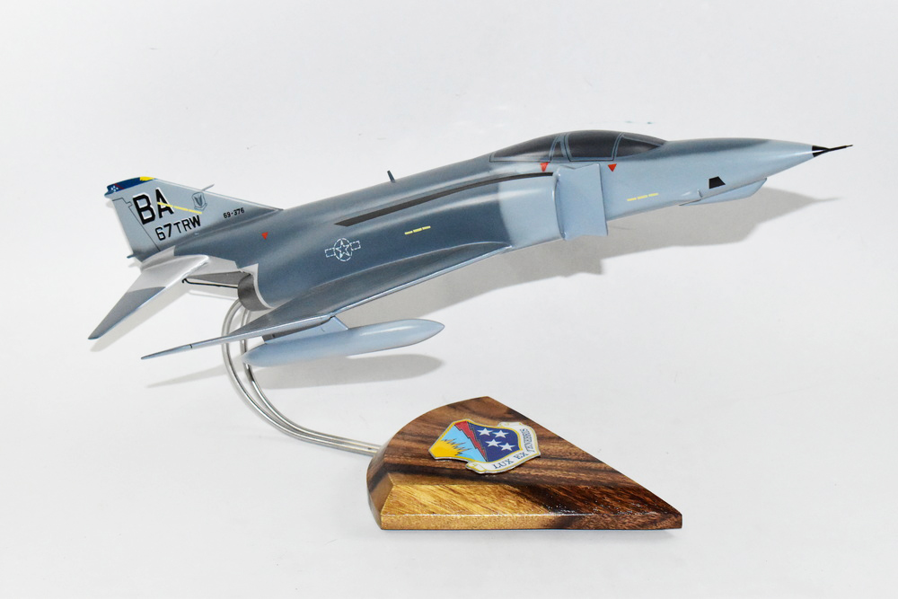 67th TRW 1990 RF-4C Model, 1/42 (18″) Scale, Mahogany