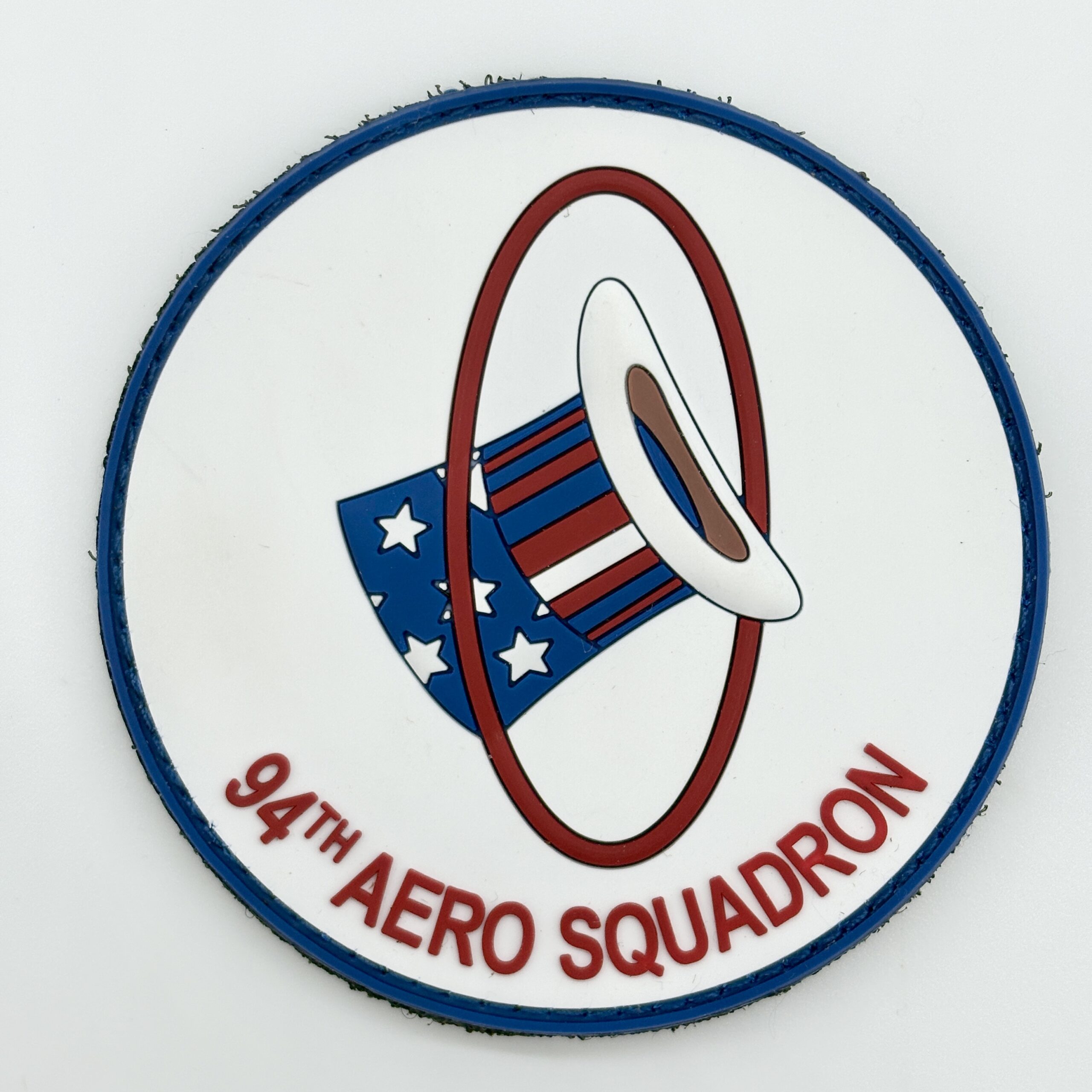 WWI 94th Aero Squadron “Hat in the Ring” PVC Patch, Hook & Loop
