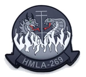 HMLA-269 Gunrunners Gray PVC Patch – With Hook and Loop