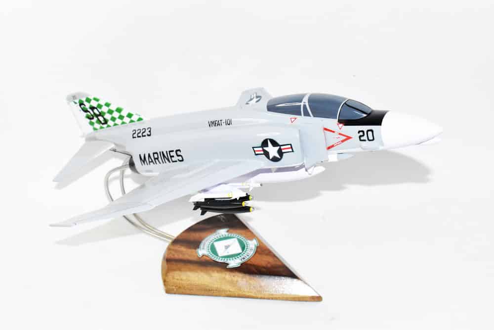 VMFAT-101 Sharpshooters 1969 F-4B Model, 1/42 (18″) Scale, Mahogany, Marines, Fighter