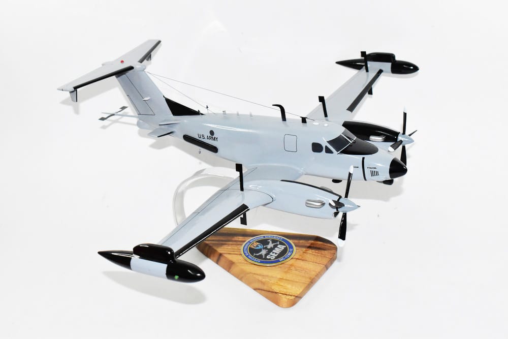 Beechcraft® RC-12x GuardRail, Special Electronic Mission Aircraft (SEMA), 1/36 Mahogany Scale Model