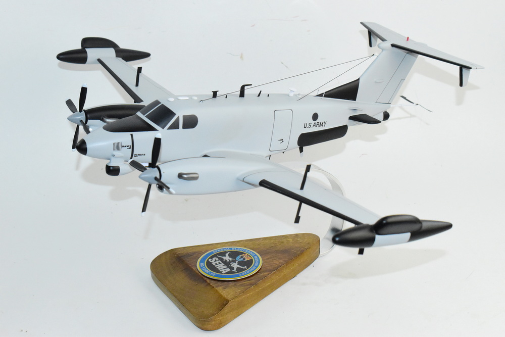 Beechcraft® RC-12x GuardRail, Special Electronic Mission Aircraft (SEMA), 1/36 Mahogany Scale Model
