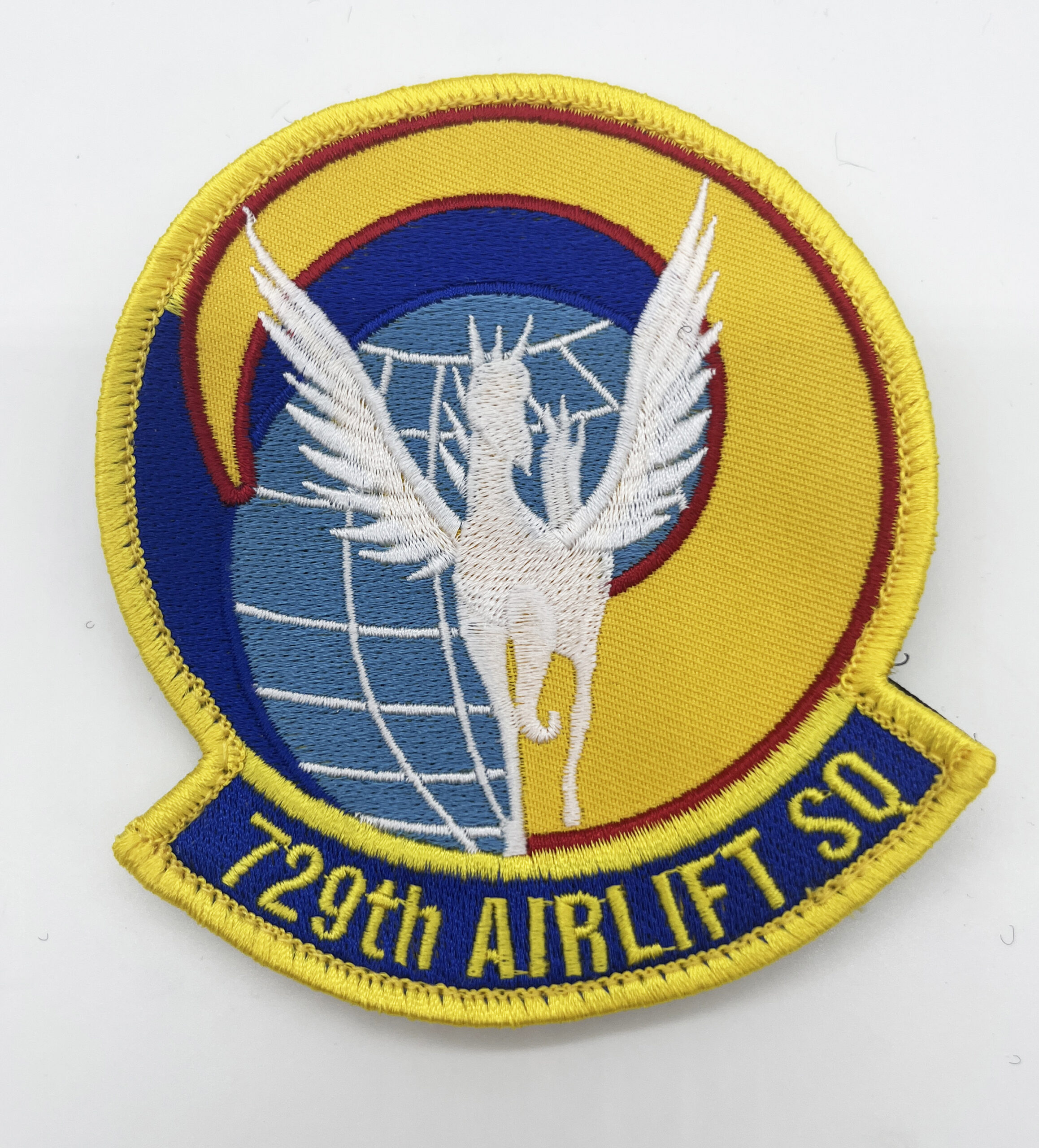 729th Airlift Squadron Patch – With Hook and Loop, 4 in