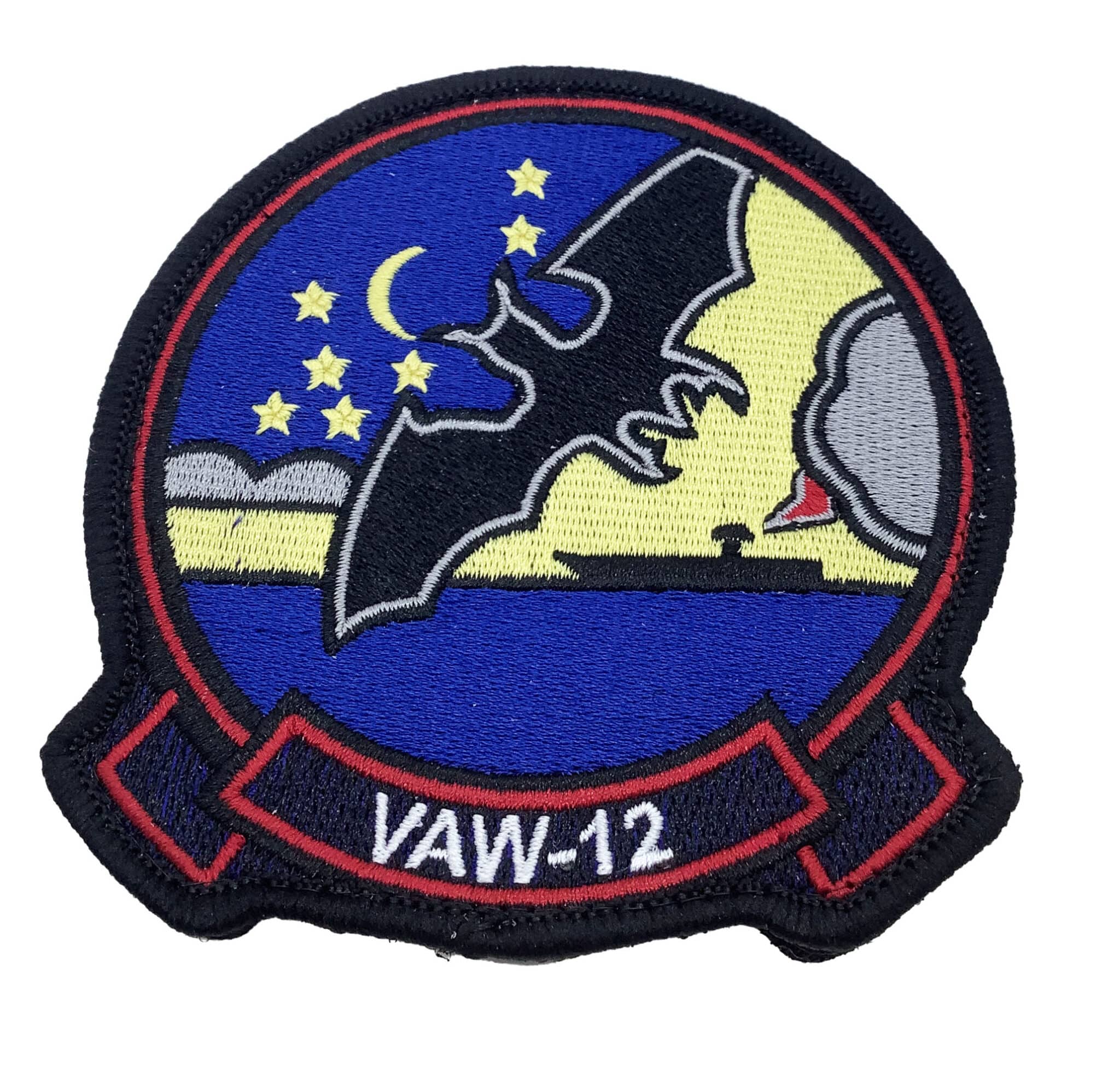 VAW-12 Bats Squadron Patch – With Hook and Loop